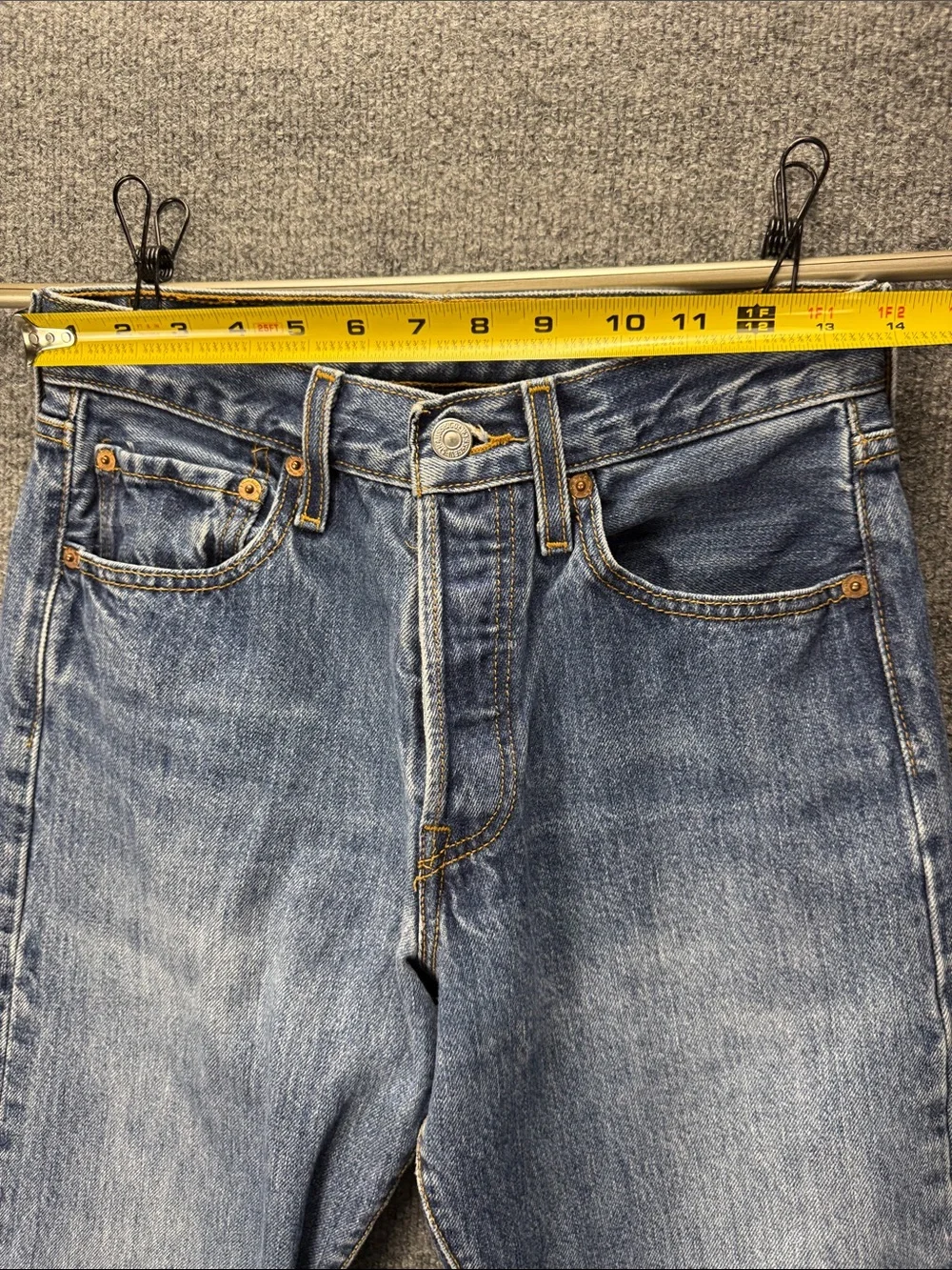 Vintage 501 Levi's Button Fly Denim Jeans W28 L34 8/2007